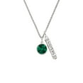 thumbnail image 2 of Delight Jewelry 12mm Crystal Rivoli - Green Silvertone Sisters Best Friends Forever Bar Charm Necklace, 23", 2 of 4