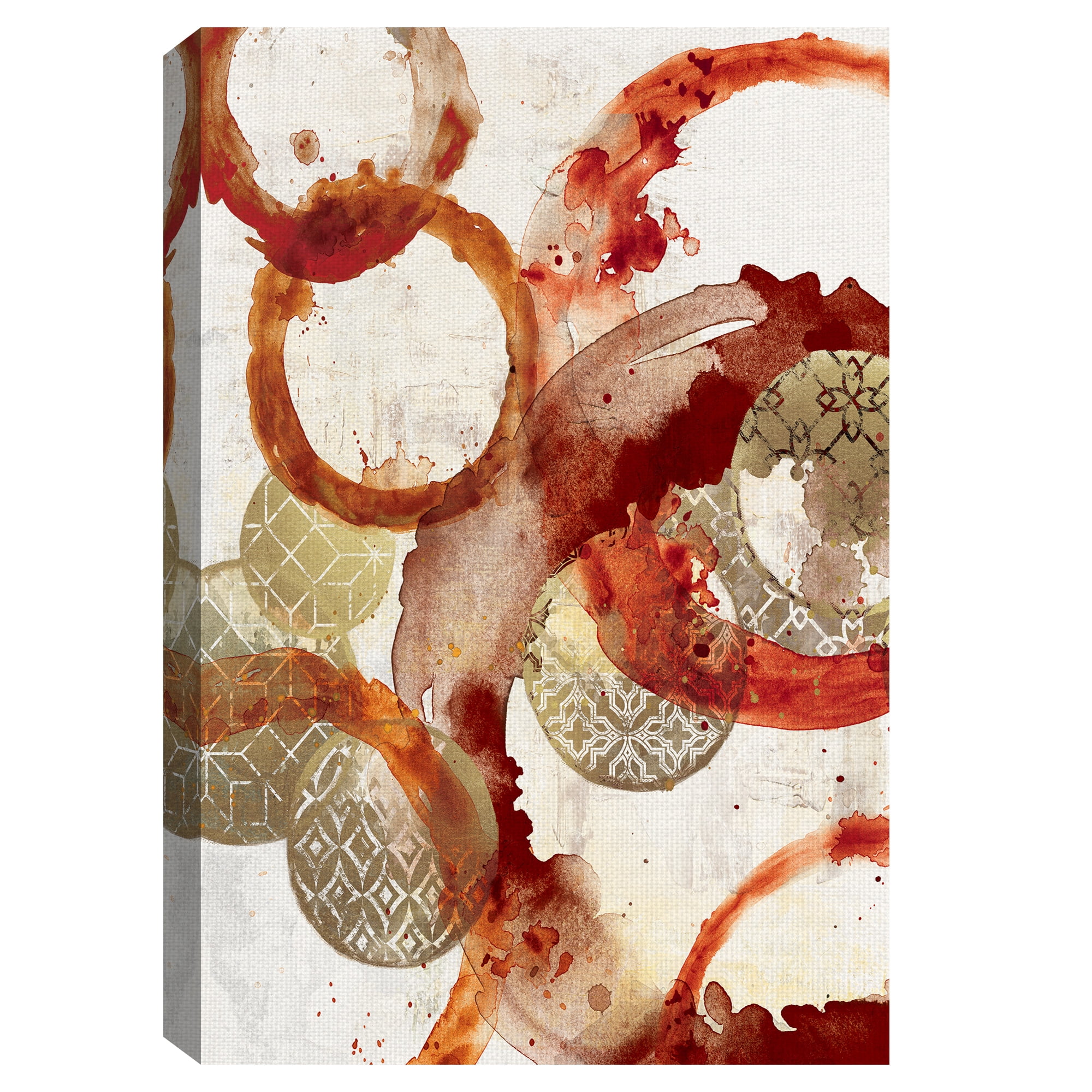 Masterpiece Art Gallery Saffron Swirls Abstract by Willowbrook Canvas Art Print 24" x 36"