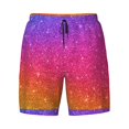 thumbnail image 4 of Lsque Mens Swim Trunks Holiday Shiny Pattern - Bathing Suit Compression Liner - Beach Swim Shorts Swimwear - (S-3XL) - Stretch Quick Dry -Medium, 4 of 9