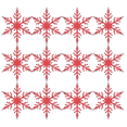 thumbnail image 2 of 12PC Snowflake Shaped LED Wall Lights Holiday Decorative Lighting Set for Christmas Indoor Wall Art Ornament (Red), 2 of 7