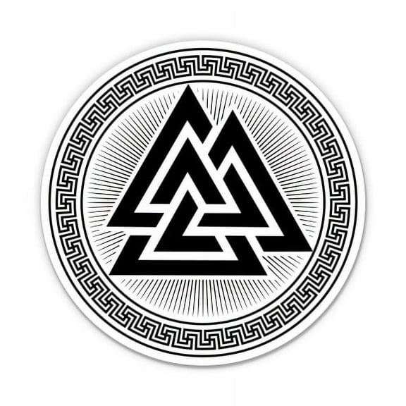 Norse Viking Valknut - 3" Vinyl Sticker - For Car Laptop Water Bottle Phone - Waterproof Decal
