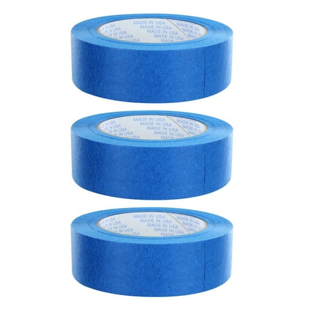 3 -pack Rugged Blue M187 Painters Tape 1.5in x 60yd - 21 Day Clean