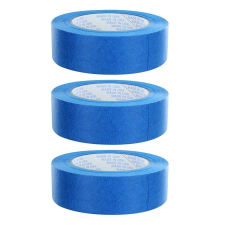 3 -pack Rugged Blue M187 Painters Tape 1.5in x 60yd - 21 Day Clean (Best Painters Tape For Crisp Lines)