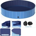 thumbnail image 4 of Silensys Pet Dog Pool Bath Swimming Tub Kiddie Pool, 63 x 12 inch Collapsible Foldable Portable for Dogs Cats and Kids Blue, 4 of 7