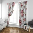 thumbnail image 2 of Coolnut Window Curtain Panels Bunch of Roses Grommet Top Room Darkening Thermal Insulated Blackout Window Treatment Drapes 2 Panels W55 x L84 In, 2 of 6