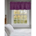 thumbnail image 5 of Purple Linen Texture Valances for Windows, Rod Pocket Kitchen Valance Curtains - Soft & Washable Small Window Treatment for Living Room, Bathroom, Vintage Solid Color 54x18inch, 1 Panel, 5 of 9
