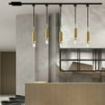 thumbnail image 6 of FSLiving 3W LED Track Spotlight Adjustable Pendant Light J-Type Track Light with Linear Accent Downlight Brass Modern Look Decorate for Dining Room Table Kitchen 3 Lights Customizable,Warm White, 6 of 6