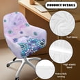 thumbnail image 5 of Xixirimido Boho Mandala Swivel Office Arm Chair Covers Stretch Soft Desk Chair Slipcovers, Curved Back Leisure Armrest Chair Protector Accent Dining Chair Cover, 5 of 7