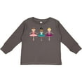 thumbnail image 3 of Inktastic Little Ballerina Trio Girls Long Sleeve Toddler T-Shirt, 3 of 5