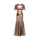 thumbnail image 1 of Vestido maxi bellabarnetten Kaci con corte metalizado, 1 of 7