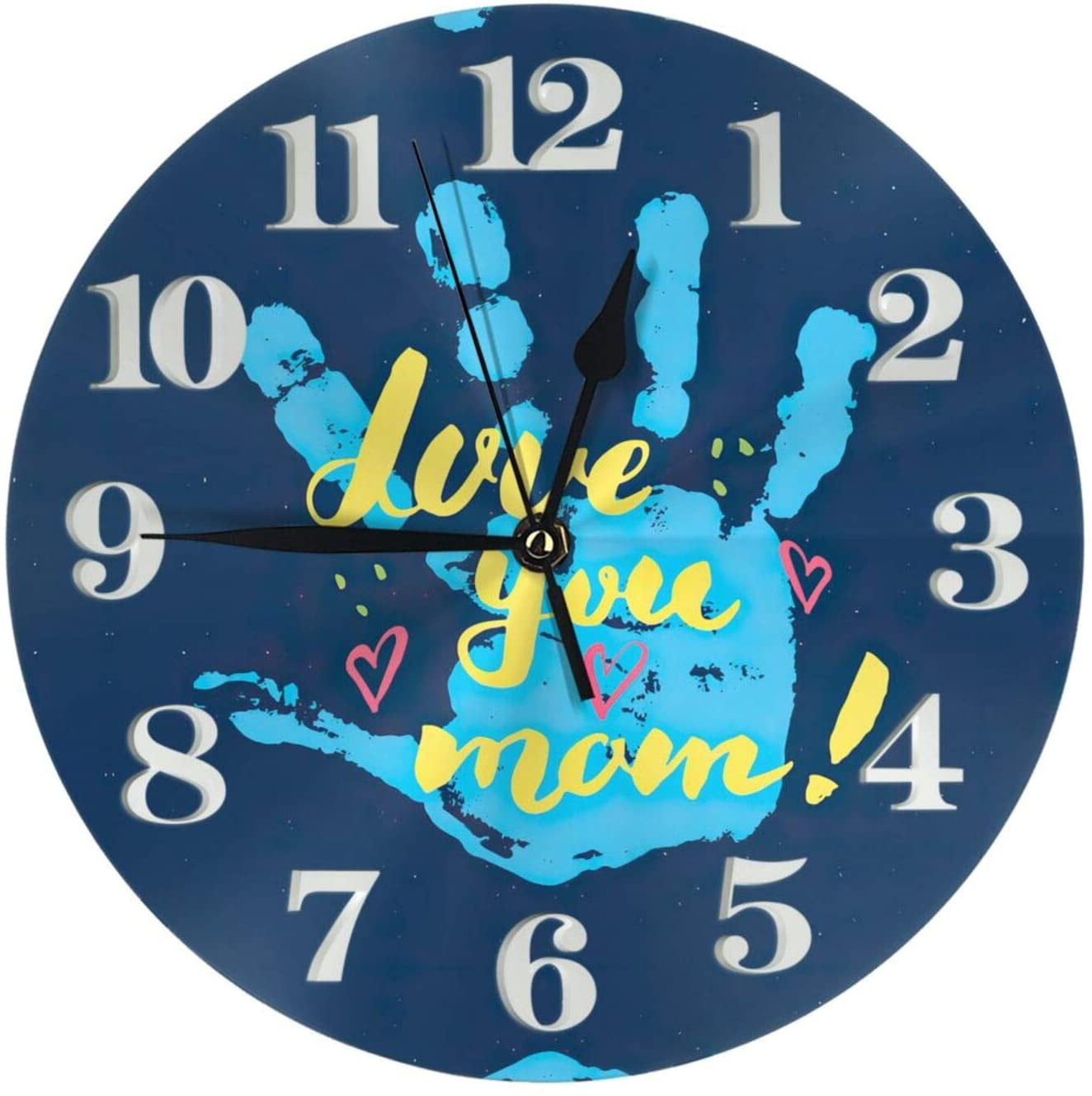 You're The Silent Non-Ticking Battery Operated Presents for Dad Mom Home Farmhouse Free Brand Wooden Wall Clock 10 Inch
