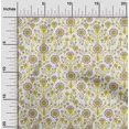 thumbnail image 2 of oneOone Viscose Chiffon Yellow Fabric Florals Craft Projects Decor Fabric Printed By The Yard 42 Inch Wide, 2 of 4