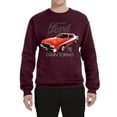 thumbnail image 2 of Wild Bobby, Ford '76 Gran Torino Vintage Car Cars and Trucks Unisex Crewneck Graphic Sweatshirt, Maroon, 2XL, 2 of 3