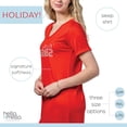 thumbnail image 3 of Hello Mello Holiday Sleep Shirt Soft Lounge Pajama V-Neck Nightgown, Tis the Season (Women's), 3 of 8