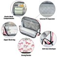 thumbnail image 4 of Standing Pencil Case with Base Large Capacity Stationery Pouch Pen Bag with Zipper for Women Men Pink Bows Pattern, 4 of 7