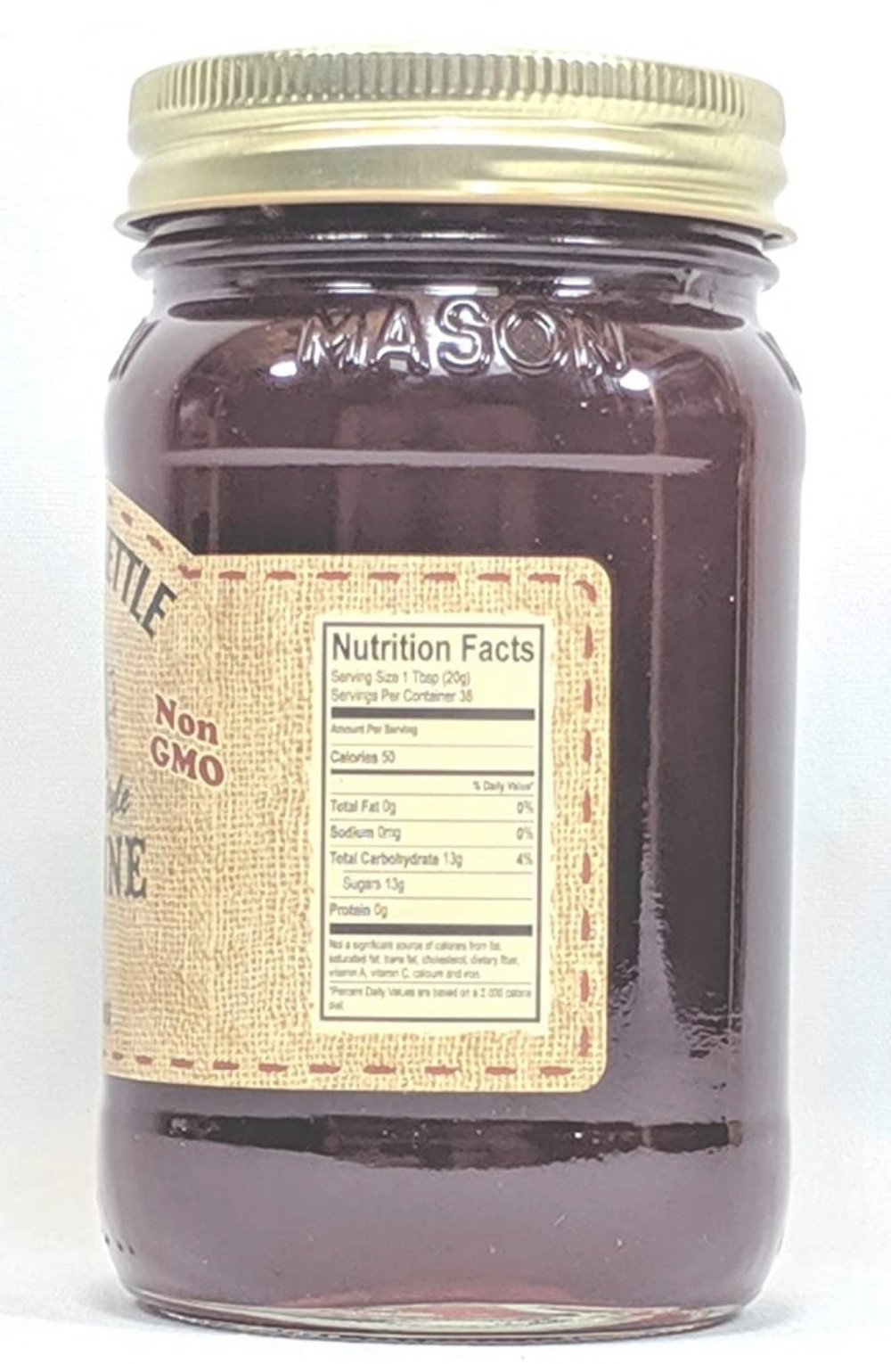 Dutch Kettle Amish Homemade Style Muscadine Jelly 2 - 19 Oz Reusable Jars All Natural Non-GMO No Preservatives