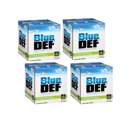 - BlueDEF Diesel Exhaust Fluid Synthetic Urea Deionized Water 2.5 Gallon (4 Pack)