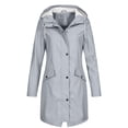 Sksloeg Women's Hooded Windbreaker Waterproof Raincoats Lightweight