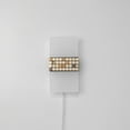 thumbnail image 5 of FSLiving Modern Wall Sconce with 5.9ft Plug-in Cord White Acrylic with Colorful Mosaic Stone Handmade Wall Light For Bedside Store Office,3000K Warm White,Customizable - 1 Pack, 5 of 7