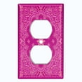 thumbnail image 2 of Metal Light Switch Plate Cover Hot Pink Floral Bandana Paisley Tile Pattern TIL055, 2 of 14