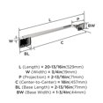 thumbnail image 6 of Amerock Highland Ridge Chrome 18 inch (457mm) Towel Bar, 6 of 8