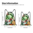 thumbnail image 2 of Xecao Vegan1 Pattern Sports Drawstring Backpack - String Swim Gym Bag with Wet Proof Pocket for Women&Men-Small, 2 of 6