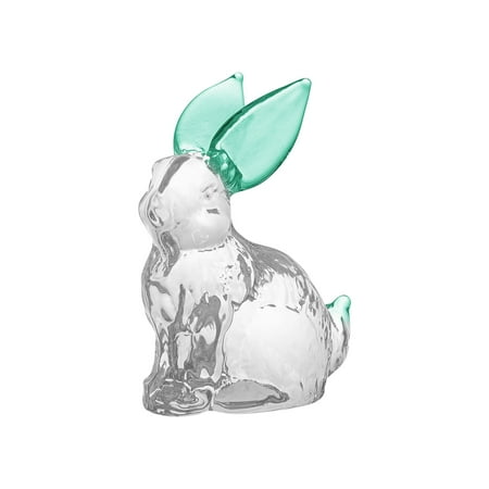 

HMOONORY Glass Bunny Ornaments Creative Birthday Gift Glass Animal Table Top Decoration Bedroom Decoration