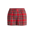 thumbnail image 5 of Joyspun Women's Flannel Pajama Boxer Shorts, 3'' Inseam, Sizes XS-3X, 5 of 5