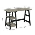 thumbnail image 5 of Convenience Concepts Designs2Go 29.25" Tall Trestle Desk with Shelves, Faux Birch/Black, Adult, 5 of 7
