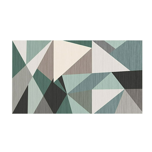 COM1950s Living Room Decor, Rugs for Living Room, the Living Room Carpet Is Geometrically Good for Household Use, the Bedroom Is Covered with Floor Mats, and the Bedside Carpet Is Used As A Floor Mat