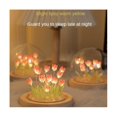 thumbnail image 2 of Tulips Night Light Handmade Diy Tulip Girl Living Room Night Light Desktop Light Romantic Ambient L, 2 of 5