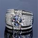 thumbnail image 1 of Anillo de diamantes de lujo para hombres - Anillo para hombres de los años 20 Joyería de anillo de tamaño libre para hombres, 1 of 5