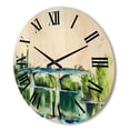 thumbnail image 3 of Designart 'Landscape With Old Bridge Over River In The Countryside' Traditional Wood Wall Clock, 3 of 5