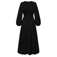 thumbnail image 5 of HJYCHN Elegant Women Long Sleeve Pullover Abaya Dress for Daily Prayer Wear and Fashion Long Dress Black L, 5 of 5