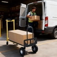 thumbnail image 4 of Qinain 3-in-1 Convertible Aluminum Stair Climbing Hand Truck Dolly 800 lbs Capacity collapsible Platform Cart Wheels, 350kg Load, 4 of 8