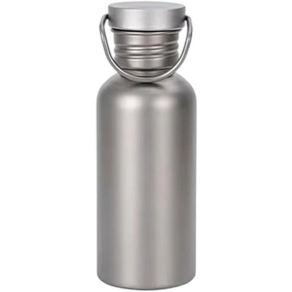 500ml Titanium Water Bottle with Lid, Water Bottle with Cup Sleeve Outdoor Camping Sports Bottle Tourism Cycling Hiking Camping Water Bottle