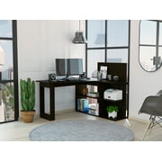 Tech Pro 4-Shelf L-Shaped Computer Desk - Black