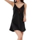 thumbnail image 1 of Sonducket Camisón ligero y transpirable para dulces sueños, camisón con cuello en V, cintura Sexy Pijama Negro METRO, 1 of 6