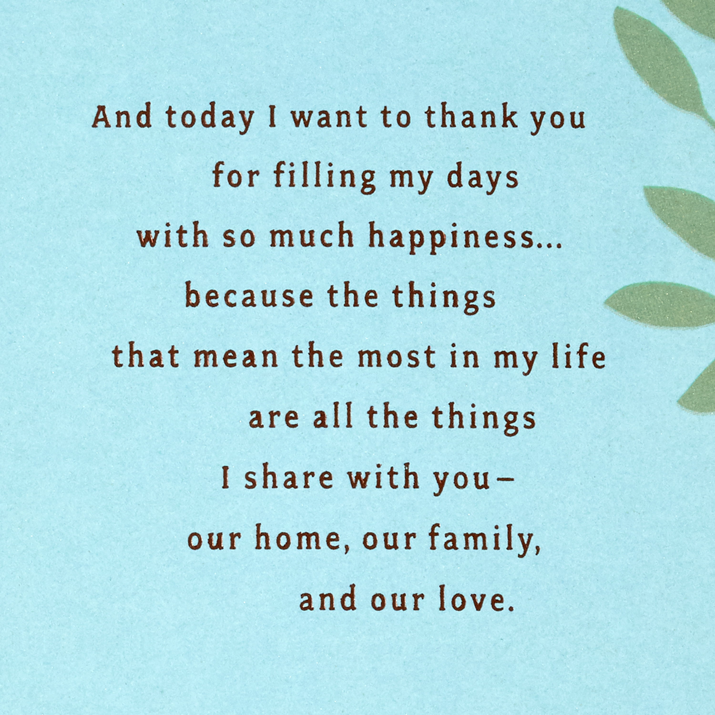 Hallmark Romantic Anniversary Card for Spouse (Filling My Days with Happiness)