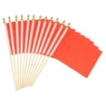 thumbnail image 1 of Uxcell 8x3 Inch Red Blank Stick Flag, 12Pcs Wooden Pole Handheld Solid Color Flag, 1 of 6