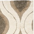 thumbnail image 5 of SAFAVIEH Florida Declan Geometric Swirls Shag Runner Rug, Cream/Smoke, 2'3" x 11', 5 of 6
