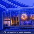 thumbnail image 2 of Christmas Lights, 13FT Extendable LED String Lights,Waterproof Outdoor Fairy Lights Curtain Lights Icicle Lights for Christmas Garden Patio Party Decoration, 2 of 12