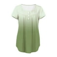 thumbnail image 5 of GaThRRgYP Womens Plus Size Tops,Womens Summer Casual V- Neck Hide Belly Short Sleeve T- Tunic Blouses Army Green S, 5 of 6