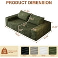 thumbnail image 6 of LUCKHAO 71" Corduroy Loveseat Sofa, 3-Seater Cloud Couch, Boneless Couch in a Box, Deep Seat Sofa with Memory Foam, No Assembly Required(Green), 6 of 6