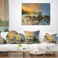 thumbnail image 4 of Designart Romantic Untouched Beach Sunset - Landscape Printed Throw Pillow - 12x20, 4 of 5