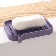 Aofa Soap Dish, Non-Slip Self Draining Silicone Soap Holder (Keep The Bar Soap Dry), Flexible Soap Saver Easy to Clean. Bar Soap Holder Soap Tray for Shower, Bathroom, Kitchen.