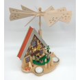 thumbnail image 4 of Christmas Pyramid Pyramid House Forester's House colorful, 29 cm / 11 inch high, original Erzgebirge by Richard Glässer Seiffen, 4 of 7
