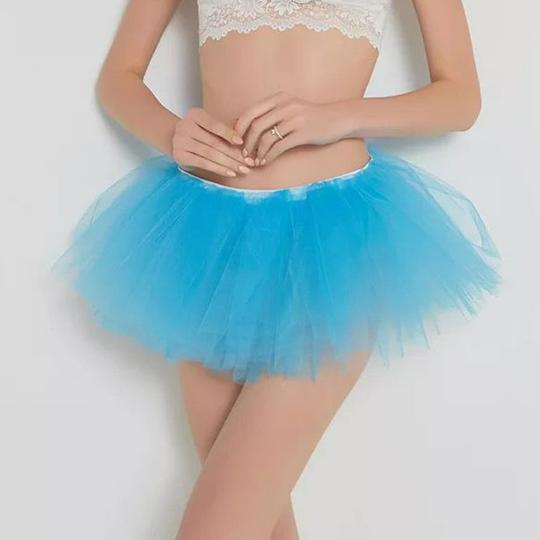 kpoplk Womens Colourful Puffy Tutu Layered Tulle Petticoat Skirt for Party BU2