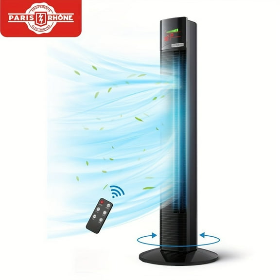 Tower Fans, 70° Oscillating Fans, 36" Standing Fan with Remote, 3 Speeds LED Display, Bladeless Floor Fan, 12H Timer, Cooling Fan for Office, Home