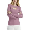 thumbnail image 2 of $70 Inc International Concepts Womens Ribbed Cutout Sweater Pink Size Large, 2 of 3